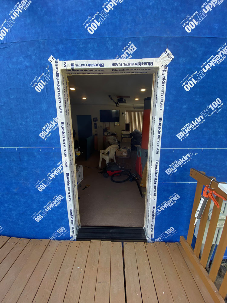 East Door prior to install of door frame